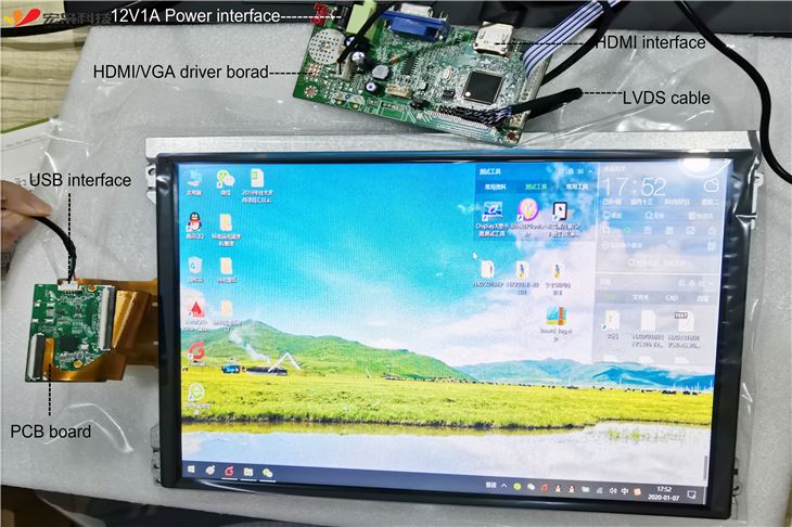 12.1 Inch Layar Tutul Raspberry Pi 3